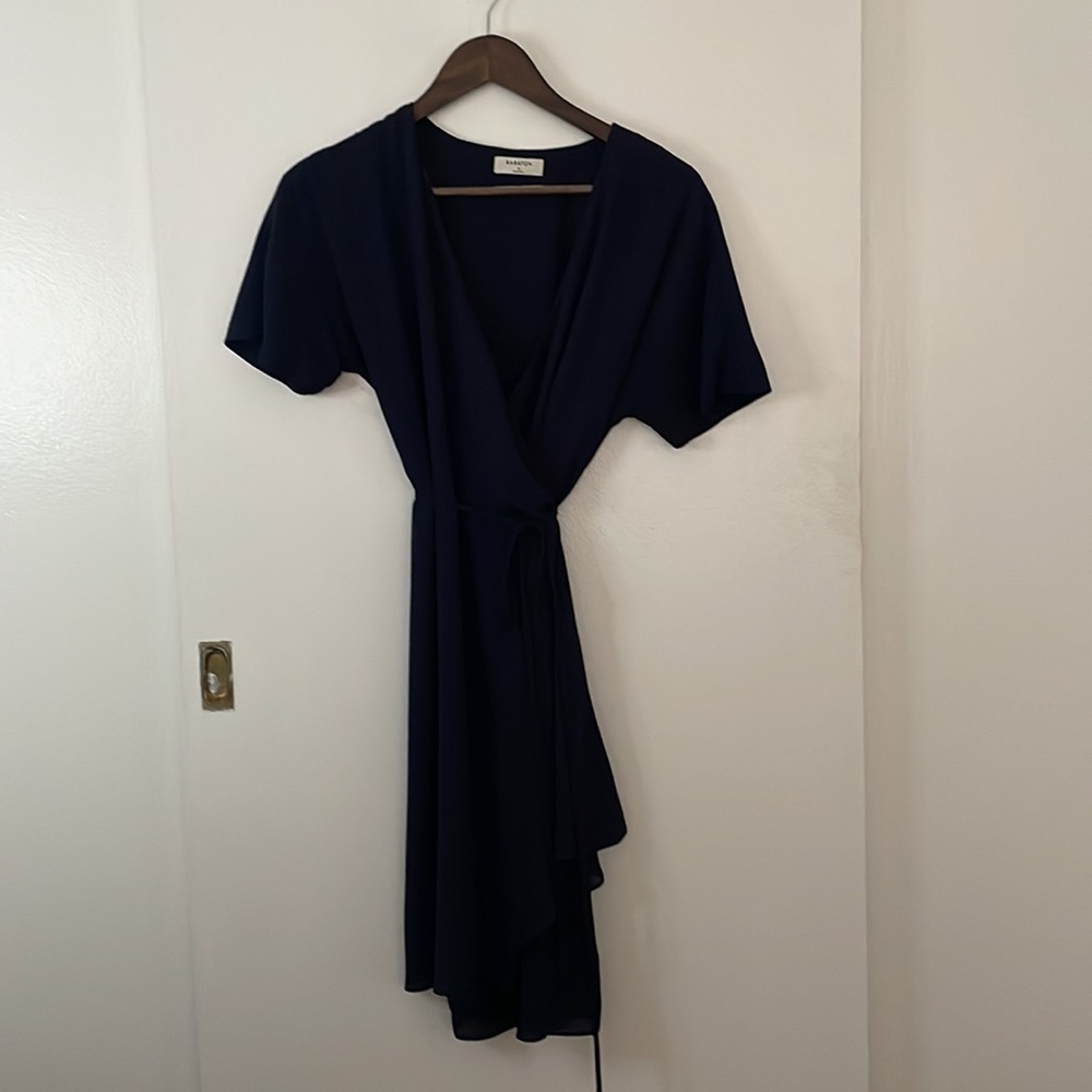 Aritzia Navy Wrap dress